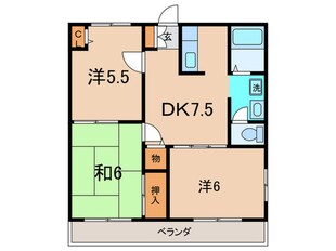 コ－ポ上用賀Ⅴの物件間取画像